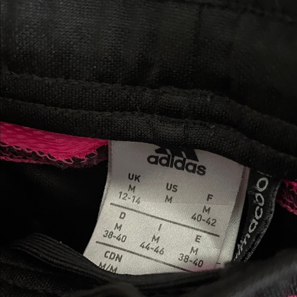 Adidas Black joggers with Pink Stripes - Picture 2 of 7